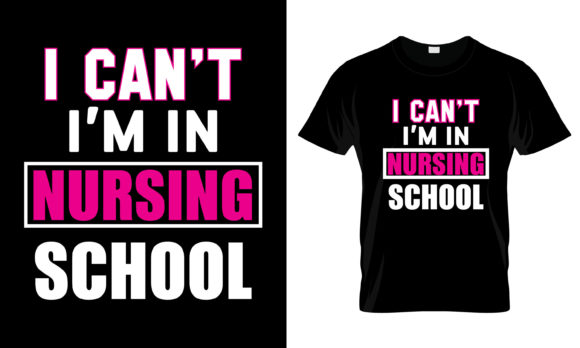 I Can't I'm in Nursing School T-Shirt