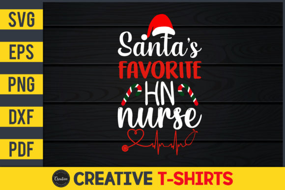 Santa’s Favorite NH Nurse Graphics and Print Templates